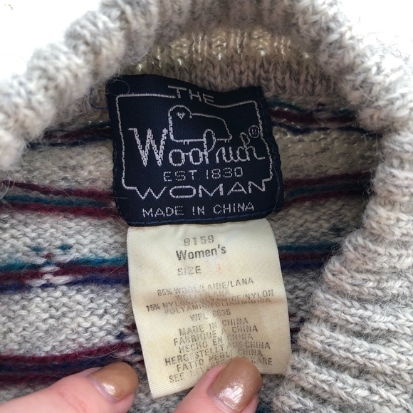 VINTAGE Woolrich The Woman Sweater Cats Wool - Picture 3 of 4